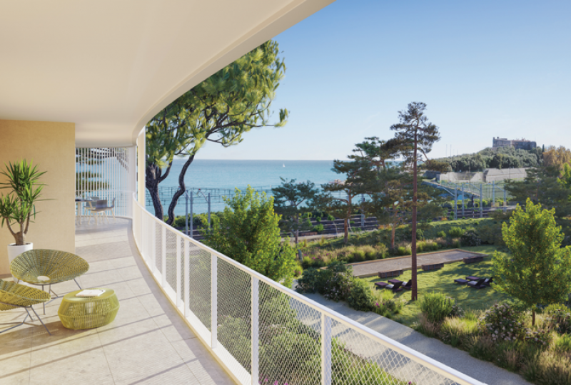 nouvelle residence neuve Antibes front de mer à vendre rooftop